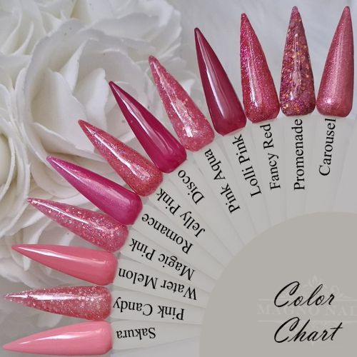 Preview: Rosa Pink Glitzer Glitter Farbpalette Farbtips Farbkarte Color Chart Nail Nägel Nageldesign