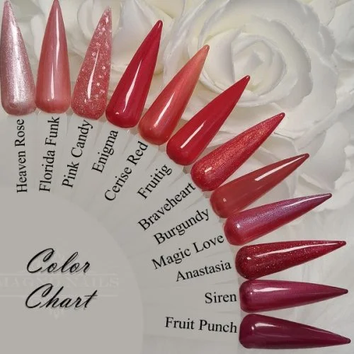 Farbpalette Nägel Rosa Glitzer mit Paletten passende Designs