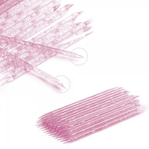 100 x Crystal Cuticle Pusher - Nagelhautschieber pink
