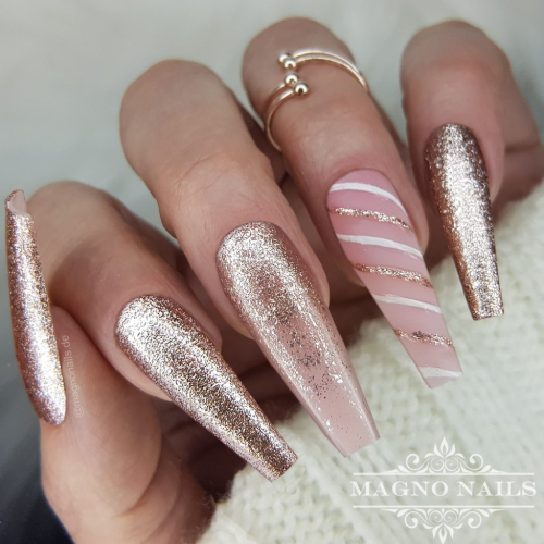 Preview: Winterdesign - Chrome Glitter Glam Gel - Rose Gold