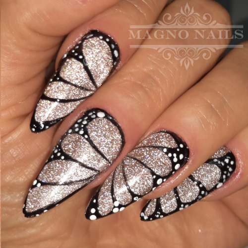 Preview: Nageldesign Idee mit Flash Reflektierenden Gelen