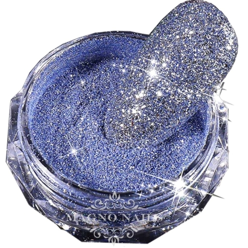 Nail Art Crystal Glam Powder - Diamond Glitter Puder - light blue