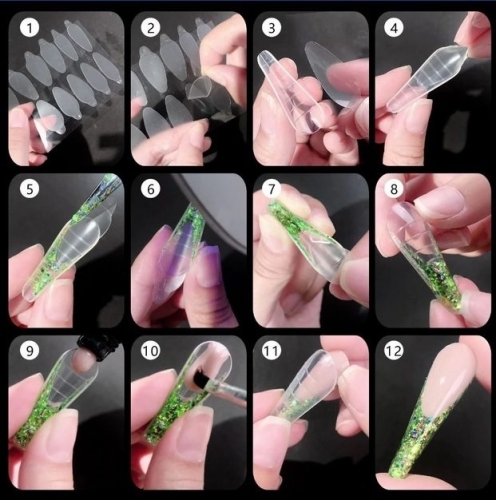 Silikon French Einlegeschablone für Dual Tips