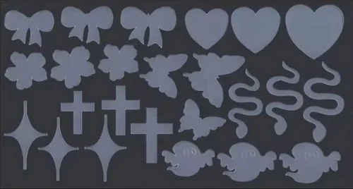 Silikon Einlegeschablone für Dual Tips Nageldesign Nägel Nails Nagelstudio Einleger