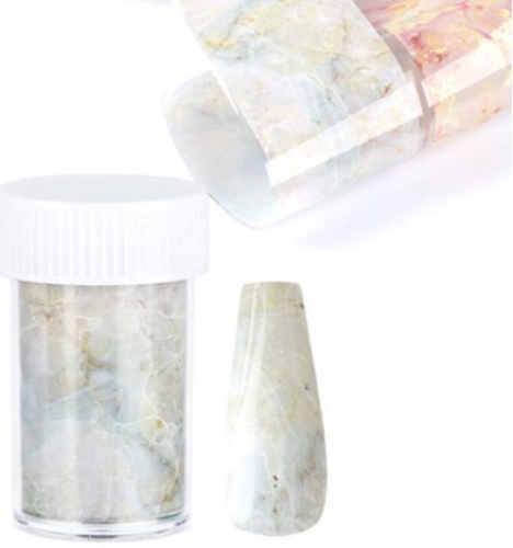 Nail Art Transfer Folie 1m - Nail Foil -  Jade Nagelfolie Nageldesign Folie Tranferfolie Nailart