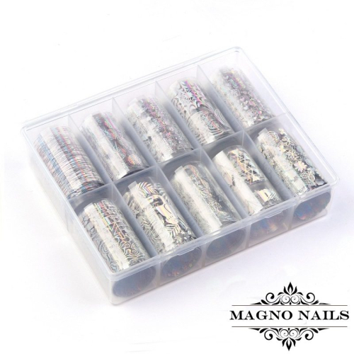 Nail Art Transfer Folien Set - Holographic Nagelfolie Nageldesign Folie Tranferfolie Nailart