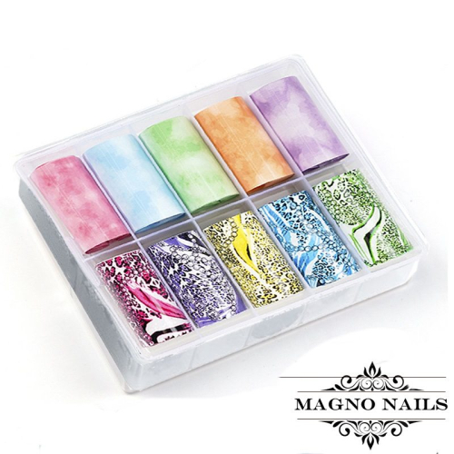 Nail Art Transfer Folien Set - Leopard Nagelfolie Nageldesign Folie Tranferfolie Nailart