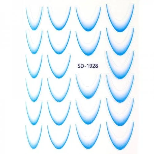 2D French Line - Ombré French Sticker blau SD-1928