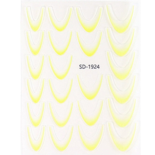 Preview: 2D French Line - Ombré French Sticker gelb SD-1924