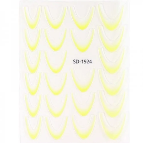 2D French Line - Ombré French Sticker gelb SD-1924