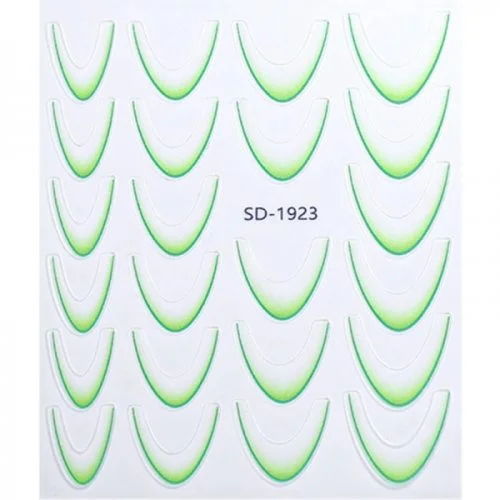 2D French Line - Ombré French Sticker grün SD-1923