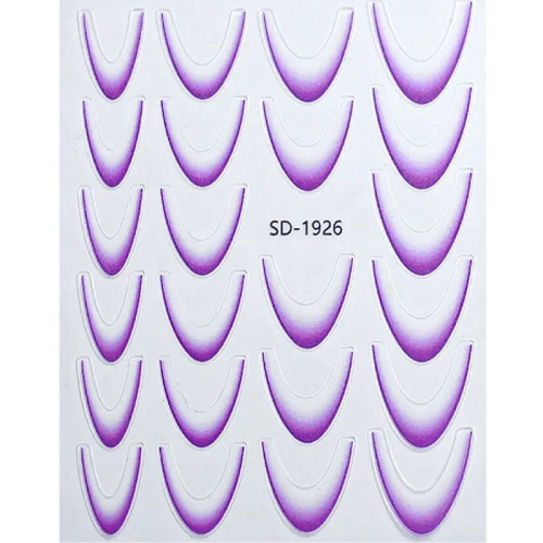 Preview: 2D French Line - Ombré French Sticker lila SD-1926