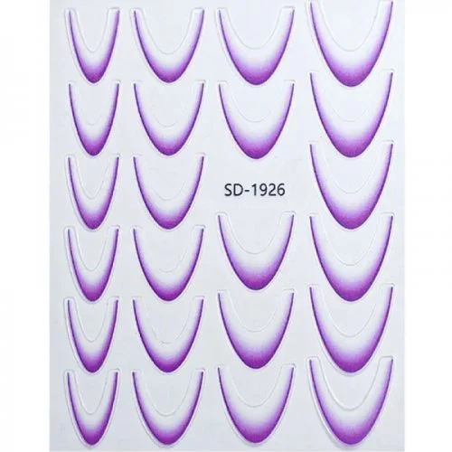 2D French Line - Ombré French Sticker schwarz SD-1934