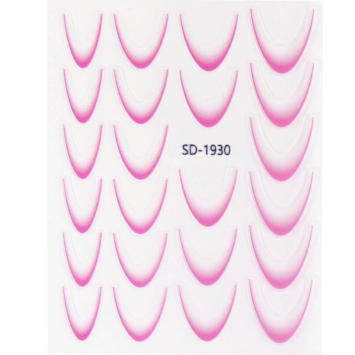Preview: 2D French Line - Ombré French Sticker rosa SD-1930