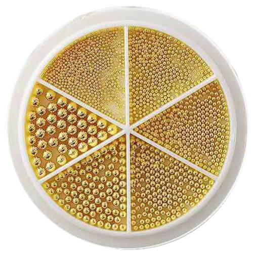 Nail Art Glasperlen - Glass Beads - in 6 Größen gold Nägel Nail art Nailart Nageldesign Nagel