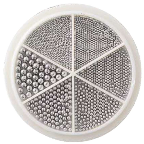 Nail Art Glasperlen - Glass Beads - in 6 Größen - silver Nägel Nail art Nailart Nageldesign Nagel