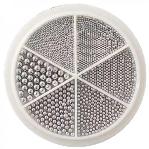 Nail Art Glasperlen - Glass Beads - in 6 Größen - silver Nägel Nail art Nailart Nageldesign Nagel