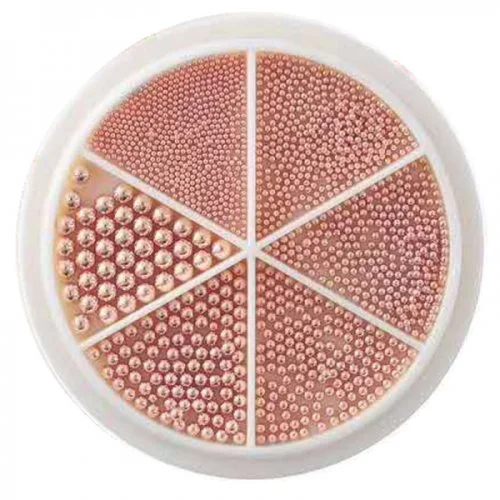 Nail Art Glasperlen - Glass Beads - in 6 Größen - rosegold Nägel Nail art Nailart Nageldesign Nagel