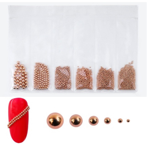 Nail Art Glasperlen - in 6 Größen rosegold Nägel Nail art Nailart Nageldesign Nagel