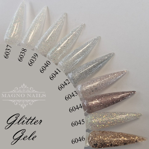 Preview: Übersicht Glitter Gele - Color Chart - Farbkarte
