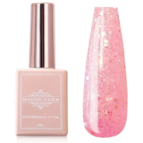 UV Gel - 6021 - Glitter Gel Lack - Bridal Pink