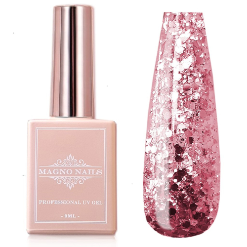Preview: UV Gel - 6023 - Glitter Gel Lack - Pink Nectar