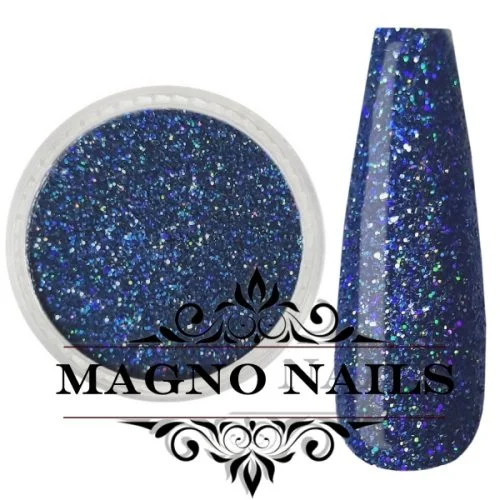 Nail Art Glitterpuder dunkelblau hologramm fein Nägel Nails Nailart Nageldesign Nagel