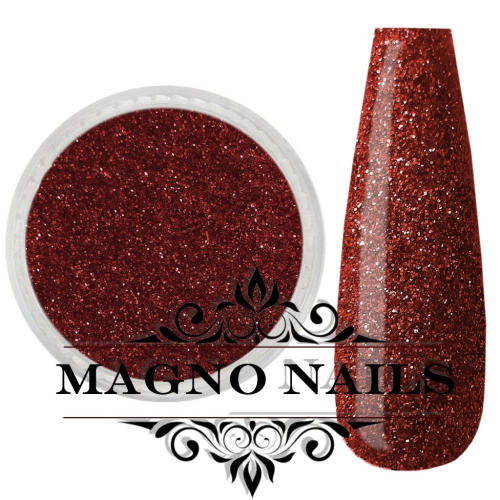 Preview: Nail Art Glitterpuder rot metallic fein