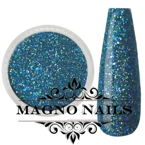 Nail Art Glitterpuder türkis hologramm fein Nägel Nails Nailart Nageldesign Nagel Glitzer