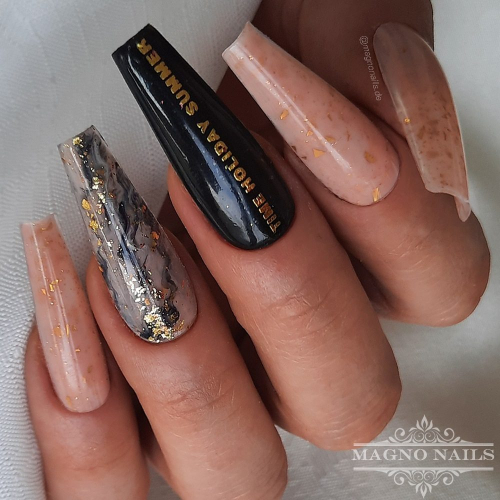 Preview: Goldblatt Gel - Gold Flocken UVgel