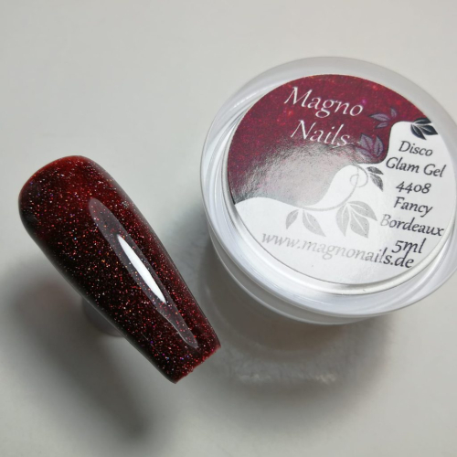 Preview: UV Gel - 4408 - Disco Glam Gel - Fancy Bordeaux