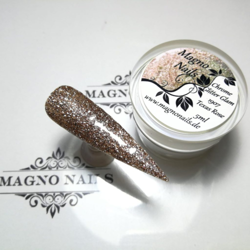 Preview: UV Gel - 1907 - Chrome Glitter Glam Gel - Texas Rose