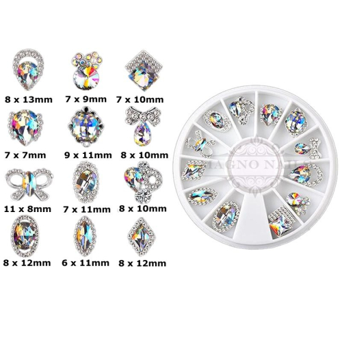 Nail Juwel - Einlegemotive mit Strasssteinen - Overlay Set