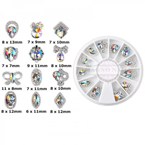 Nail Juwel - Einlegemotive mit Strasssteinen - Overlay Set