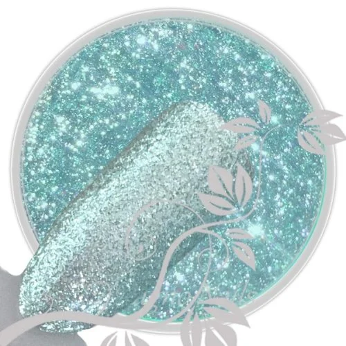 UV Gel - 173 - Chrome Glitter Glam Gel - Soft Mint