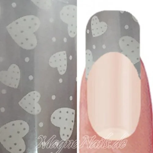 Nail Art Transfer Folie 1m - Nail Foil - Heart Nagelfolie Nageldesign Folie Tranferfolie Nailart