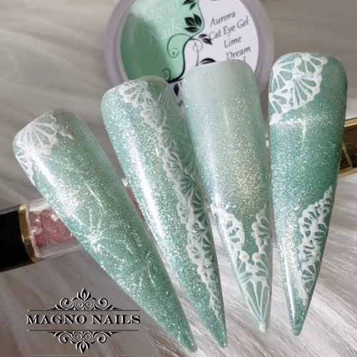 Preview: UV Gel - Aurora Cat Eye - Lime Dream