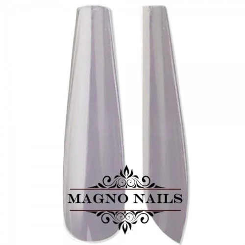 500 x Long Fullcover Ballerina Tips in einer Box klar Full Cover Nageltips