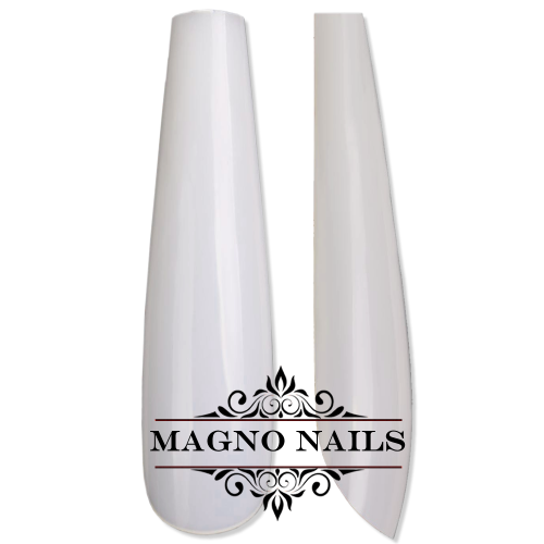 500 x Long Fullcover Ballerina Tips in einer Box natur Full Cover Nageltips