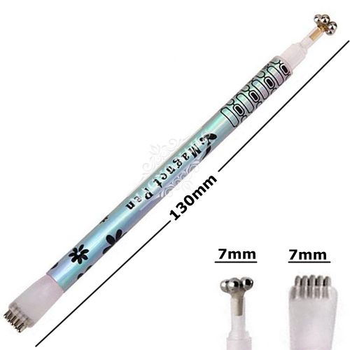2 in 1 Magnet Stift - Magnet Pen silber - Katzenauge