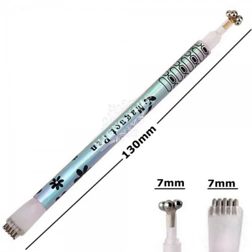 2 in 1 Magnet Stift - Magnet Pen silber - Katzenauge