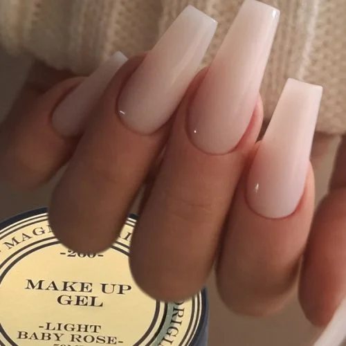 Modellage mit Make Up Gel Light Baby Rose