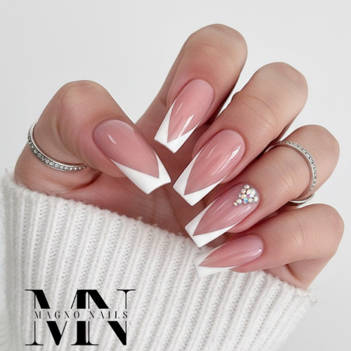 Preview: Make Up Gel PInk Nude mit French Design - sehr edel