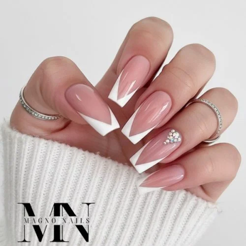 Make Up Gel PInk Nude mit French Design - sehr edel