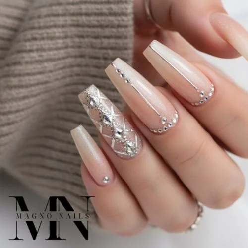 Make Up Gel Pfirsich mit Diamond weiße Glitter