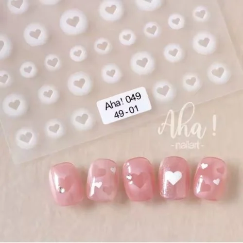 2D Nail Art Sticker - Airbrush Style Herz