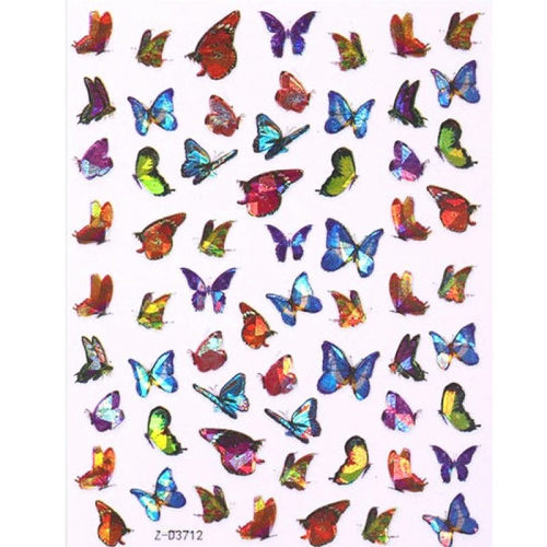 3D Butterfly Hologramm Nail Sticker - Schmetterling Aufkleber Selbstklebende Nagelaufkleber Nagelsticker