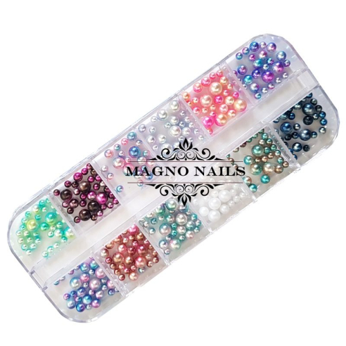 3D - Einlegemotive - Perlen multicolor Nail Art Nailart Schmuck