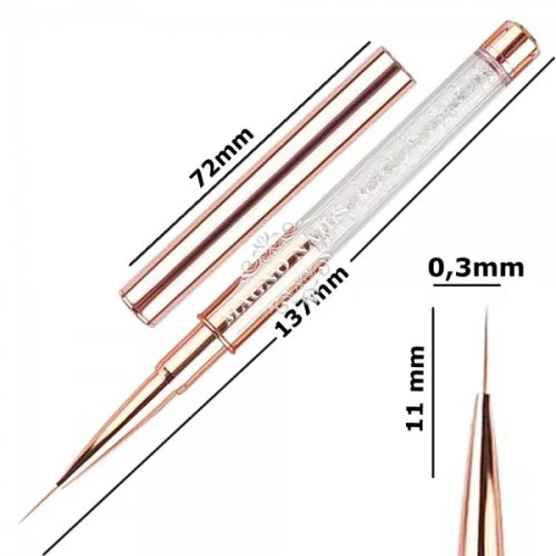 Designer Nail Art Pinsel - Rosegold Nageldesign Nägel Nail