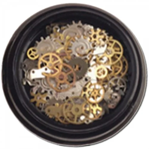 3D - Einlegemotive - Retro Design Nail Art Nailart Uhr Drehscheibe